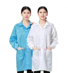 การออกแบบใหม่คลีนรูม ESD Smock เสื้อผ้าเสื้อผ้าทำงานป้องกันไฟฟ้าสถิตย์