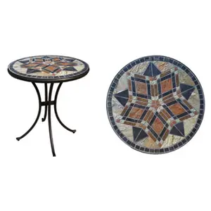 Mới Phát Triển Gốm Gạch Kim Loại Hàng Đầu Khung Mosaic Vòng Bảng Cho Ngoài Trời