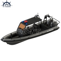 Bateau pneumatique double moteur 25ft RHIB 760 Aluminium Deep V Rigid Hull RIB