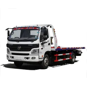 4x2 롤백 견인 트럭 잔해 5 톤 페이로드 Foton 플랫 베드 견인 트럭 판매
