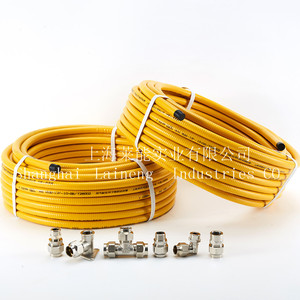 Para CSA Certificado PE Acero inoxidable <span class=keywords><strong>corrugado</strong></span> 304 SS Tubería Línea de gas Conector de gas Tubos de acero inoxidable <span class=keywords><strong>corrugado</strong></span> - Product Image 2