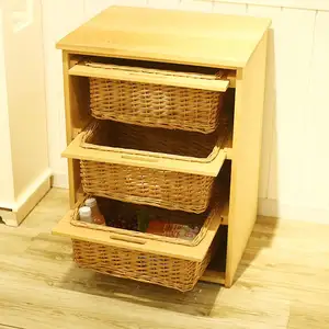 Panier de rangement en osier, caisson fait main, matériau écologique, pour la cuisine, 1 pièce