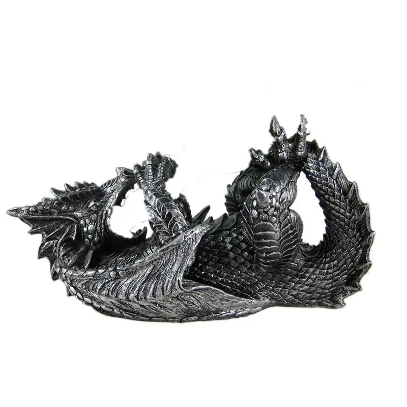 Antique Resin dragon statue wine bottle holder