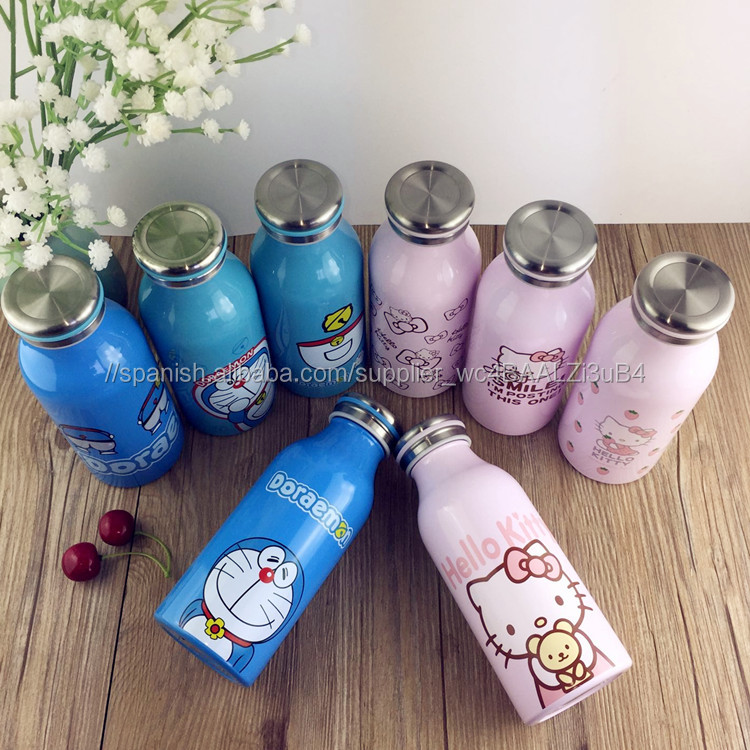 350 ml Hello Kitty botella de agua divertido Acero inoxidable termo vacío botella BPA libre