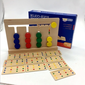 Juguetes Educativos de madera Montessori, juego de ajedrez de cuatro colores, interacción entre las manos y el cerebro, reconocimiento de Color - Product Image 3