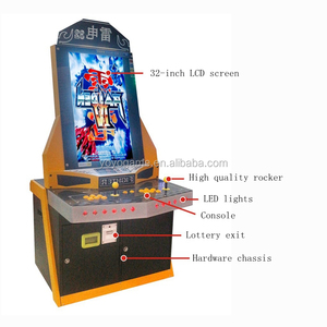 Borne d'arcade de combat et de tir à monnayeur 32 pouces pour 2 joueurs, avec plus de 1000 jeux intégrés, pour centres de jeux et usage domestique - Product Image 2