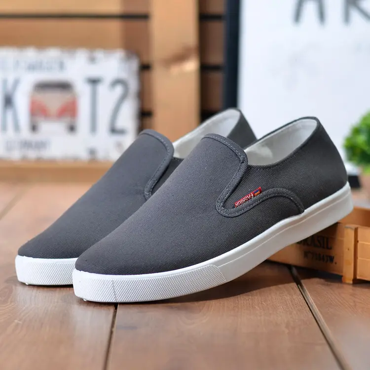 New model designer comfortable slip on canvas man shoes