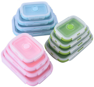 Hộp Ăn Trưa Trẻ Em Chịu Nhiệt Chất Liệu Silicone Thự<span class=keywords><strong>c</strong></span> Phẩm Đã Đượ<span class=keywords><strong>c</strong></span> Phê Duyệt Silicone Hộp Ăn Trưa BPA Miễn Phí - Product Image 2