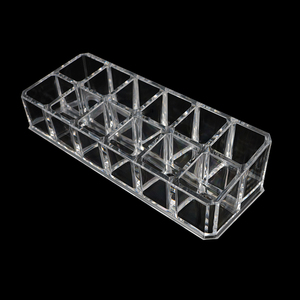 12 lưới trong suốt mỹ phẩm son môi tổ chức Lip Glossy hiển thị đứng rõ ràng Acrylic trang điểm lưu trữ hộp chủ - Product Image 5