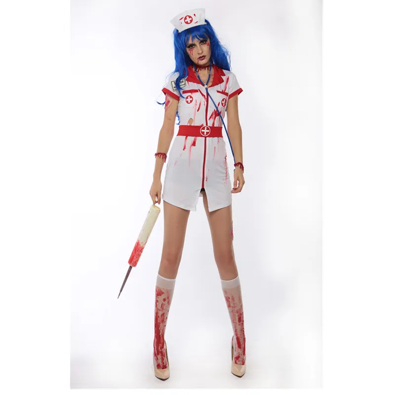 Sexy women Bloody costume ,ladies cheap costume,nurse uniform costume