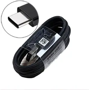 S8/S9 USB C原始数据电缆芯类型-c芯1.2M快速充电器电缆黑色/白色，适用于三星c型电缆