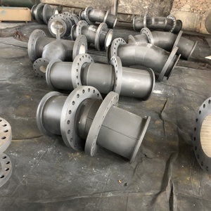 Ống Nhôm Chống Mài Mòn Ống Lắp Ống Uốn Cong Với Mặt Bích Ống Nhôm Cao Alumina Gốm Lót Ống Than - Product Image 3