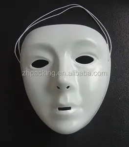 Goede Kwaliteit Wit Full Face Wit Venetiaanse Nar Party Masker Maskerade Mardi Gras Groothandel