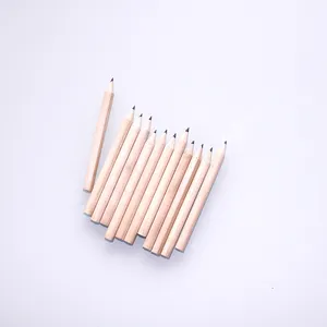 나무 컬러 반 길이 연필 미니 연필