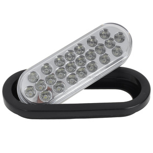 6 "24 LED Ovale Camion <span class=keywords><strong>Remorque</strong></span> Blanc Stop/Turn/Tail Backup Light W/Flush Mount - Product Image 3