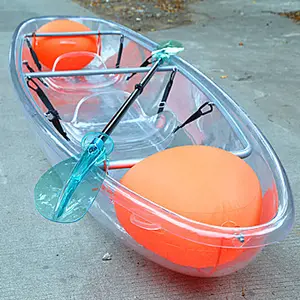 new design transparent Polycarbonate kayak PC boat for water sports