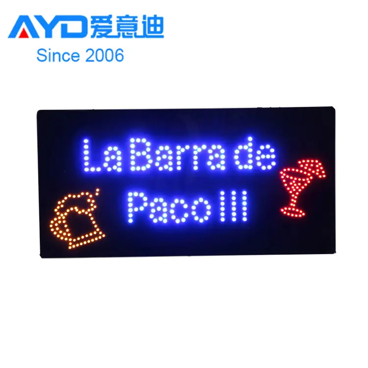 Высококачественный акриловый светодиодный дисплей со вспышкой и буквами, анимированный акриловый светодиодный открытый закрытый знак