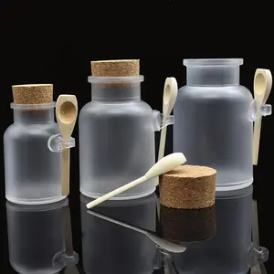 免费样品塑料身体磨砂罐100毫升200毫升300毫升磨砂塑料ABS浴盐容器