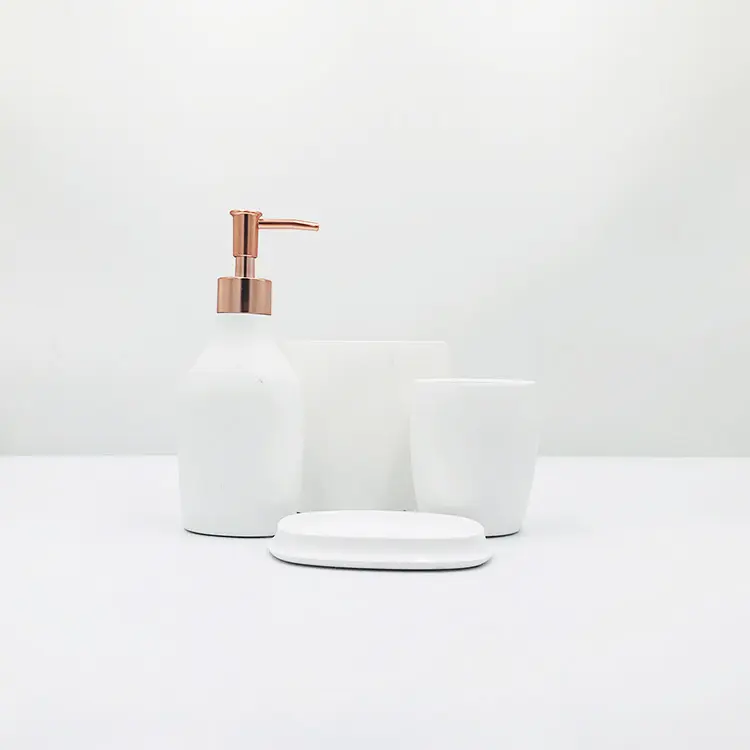 Домашний белый цемент натуральный мрамор аксессуары для ванной комнаты Набор для домашнего декора ванны