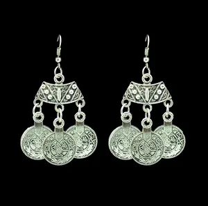 Bohemian Style Ethnic Jewelry Earring Tribal Coin Earrings Statement Dangle Drop Earring