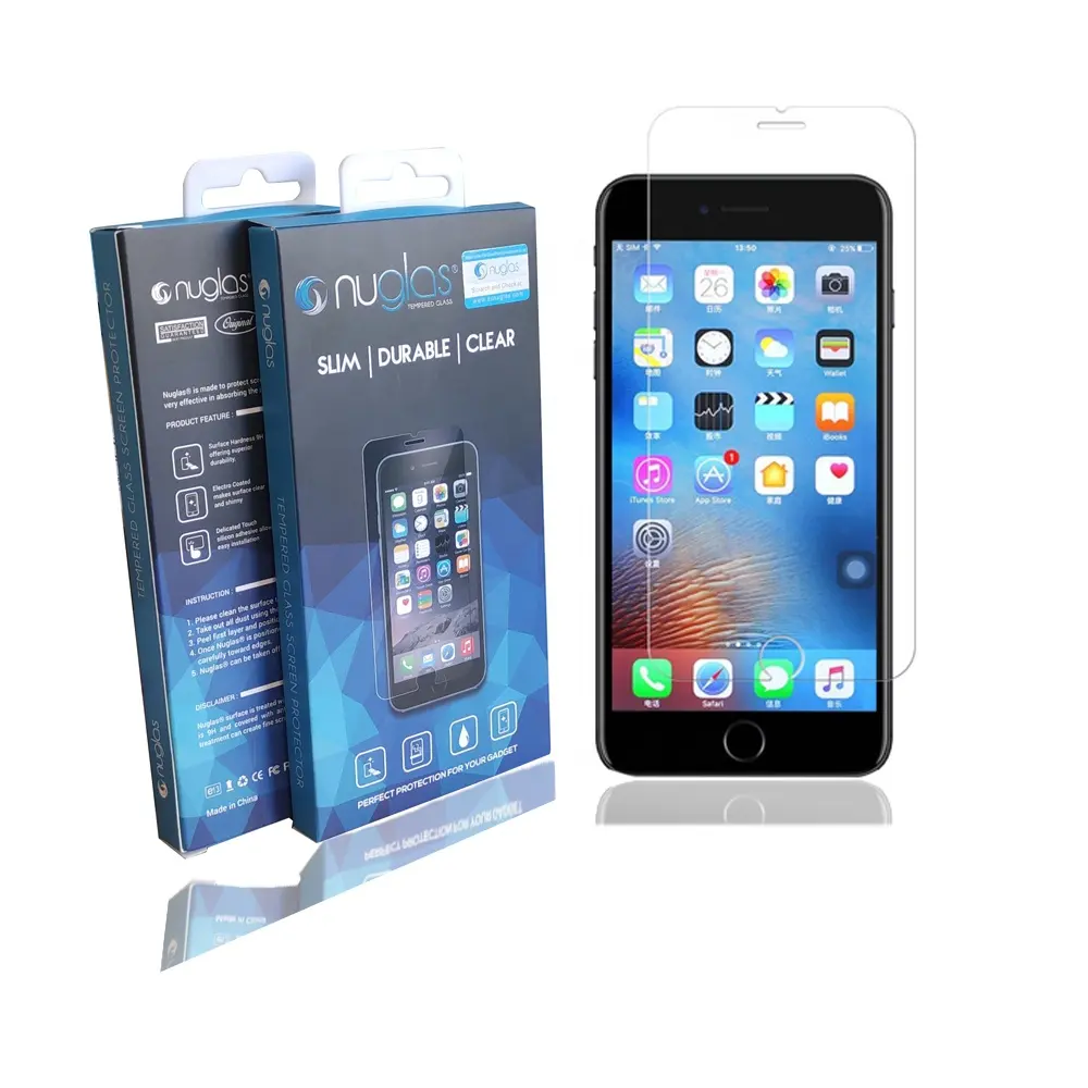 新しい革新的なナノ疎水性および撥油性コーティング携帯電話iPhone7用スクリーンプロテクターを使用