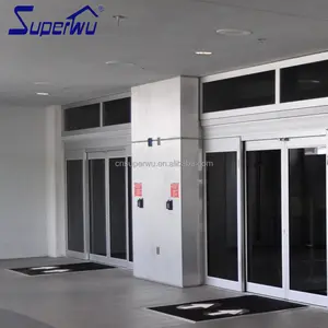 Havaalanı kullanılan otomatik alüminyum cam kapi sensörü sürgülü kapılar bölme kapılar ticari bitmiş