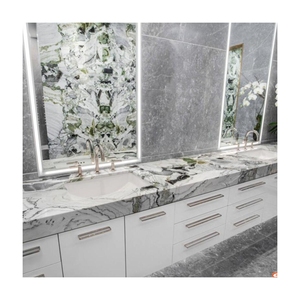 China Calacatta Verde Colorful Connect Ice Jade Marble Cold Emerald Jade Ice Green Marble Primavera Lux White Beauty Marble