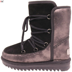 AN-CF-122 Trasporto Campioni Reale di Lana di Alta Qualità di Vendita Calda Delle Donne di Inverno <span class=keywords><strong>Stivali</strong></span> Da Neve Scarpe di Cuoio Del Faux - Product Image 6