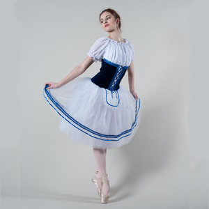 Vestido <span class=keywords><strong>de</strong></span> Princesa Clásico Blanco para Niñas, Estilo Primavera, Disfraz <span class=keywords><strong>de</strong></span> Ballet Giselle para Representaciones Escénicas - Product Image 6