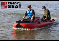 Kayak de Pêche Gonflable Rouge de Qualité Marine Économique avec Moteur Hors-Bord Qingdao