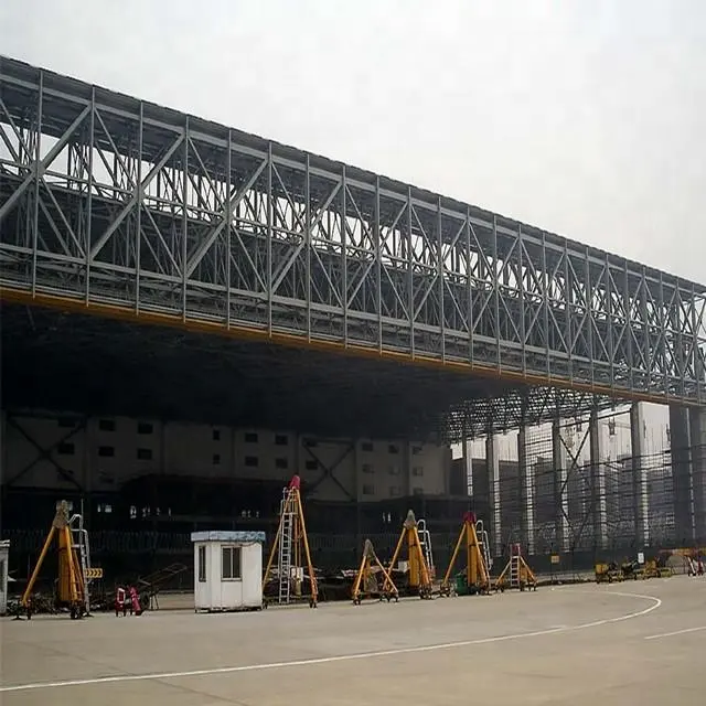 Low cost aircraft hangar shed dome roof steel roof structure