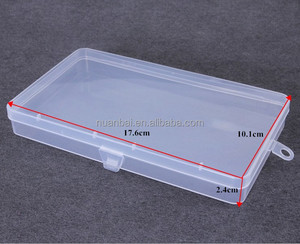 Clear Polypropylene <strong>Mini</strong> <strong>Storage</strong> <strong>Box</strong> With Hinged Lid,Snap Closure - Product Image 2