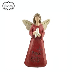 Polyresin paz orando ángel con alas para Decoración de mesa - Product Image 1