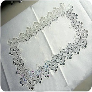Wedding Round Christmas <strong>Vintage</strong> Shandong Jacquard Wedding Lace <strong>Tablecloths</strong> - Product Image 3