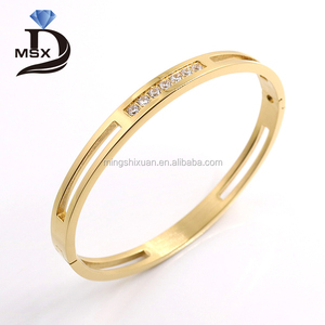 Italian Jewelry Style Fashion <strong>Bangle</strong>&amp;Bracelets Stainless Steel Material <strong>Gold</strong> Silver <strong>Rose</strong> <strong>Gold</strong> <strong>Bangle</strong> for Customize Logo Jewelry - Product Image 2