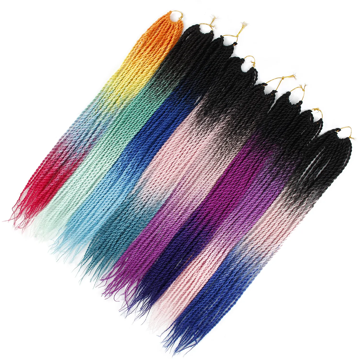 VMAE Wholesale Cheap 24 Inch Senegalese Twist Long Faux Locs Synthetic Hair Extensions Weave Ombre Jumbo Braid