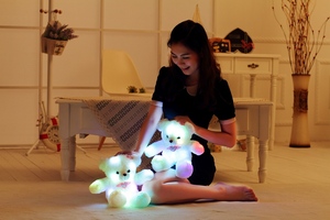 38 cm LED Nuit Rougeoyante En Peluche Ours en peluche Poupées Ours Lumineux Jouets Cadeaux pour Enfants Filles Valentine ST16105 - Product Image 4