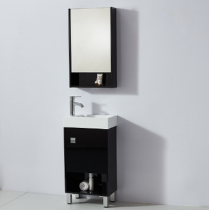 Larghezza 250 millimetri MDF <span class=keywords><strong>Con</strong></span> La Pittura Lucida brillante di Colore Piccolo 1 Porta Armadietto A <span class=keywords><strong>Specchio</strong></span> e 1 Porta del Bagno set - Product Image 1
