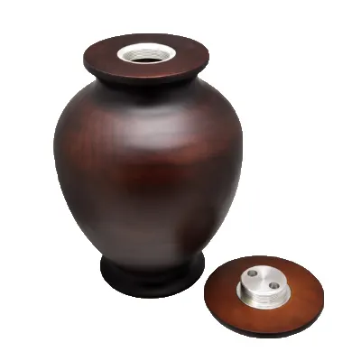 Factory customize wooden adult cremation urns matt finish wood urn vase for Human Ashes, funeral supplies
