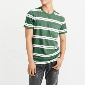 Maglietta in cotone Premium personalizzata a righe moda uomo di alta qualità maglietta senza abbigliamento di marca maglietta a maniche corte in bianco <span class=keywords><strong>T</strong></span>/<span class=keywords><strong>T</strong></span> lavorata a maglia - Product Image 3