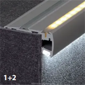 Profilé led en aluminium pour éclairage d'escalier, nouveauté