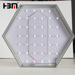Hexagon shape vải hộp đèn <span class=keywords><strong>led</strong></span> quảng cáo bảng điều chỉnh nhôm đăng board - Product Image 3