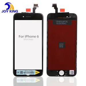 שחור/לבן מסך מגע LCD עם Digitizer עצרת + בית מצלמה קדמית לאייפון 6 מסכי כפתור למכירה בתפזורת