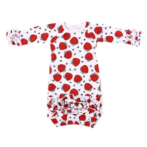 新生児スリープガウンフラワーストロベリーパイナップルレインボーガールスリーピングパジャマスーツベイビーボーイスリーパー服 - Product Image 3