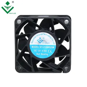 Xinyujie High Airflow 5V 12V Cooler Fan 6025 24V 60mm DC Cooling Fan 60x60x25 3 Inch
