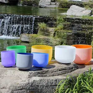 Toptan çakra setleri için kristal kase meditasyon yüksek kalite kristal ses kaseler Set çakra kuvars kristal şarkı söyleyen kase - Product Image 1