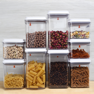 Kitchen POP Container Set Air Tight Dry Food Container Food Grade Grain Storage Box for Sale Airtight Cereals Storage Containers