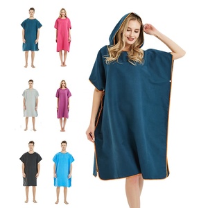 Microfibre Poncho Beach Surf Poncho,Super Absorbant L'eau Combinaison Changer Serviette Robe - Product Image 1