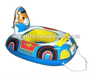 car shape inflatable baby boat PVC air floating boat for kids