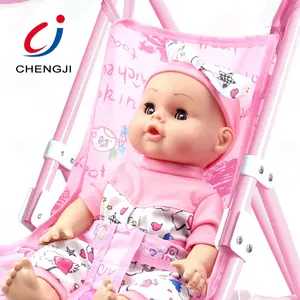 新设计塑料女婴硅胶美丽活泼廉价14英寸娃娃
